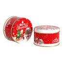Christmas Round Metal Gift Box Candy Cookie Storage Containers Tinplate Boxes Children Christmas Gift Holiday Party Supplies