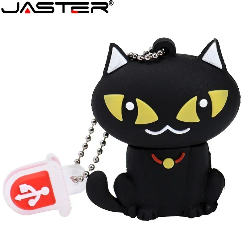 JASTER Cartoon Animal USB Flash Drive 4GB 16GB 32GB 64GB  High speed U Stick 2.0 Wedding Holiday Gift Pendrive With Key Chain