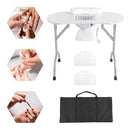 Folding Manicure Table Manicure Table with Suction 90 x 40 x 72.5 cm with Drawer Portable Nail Table Nail Care