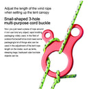Zeltleinen-Spanner 3-Loch Outdoor Camping Zelt Windseil-Spanner Aluminiumlegierung Spanner Zeltleine Seil-Befestiger Spannhaken