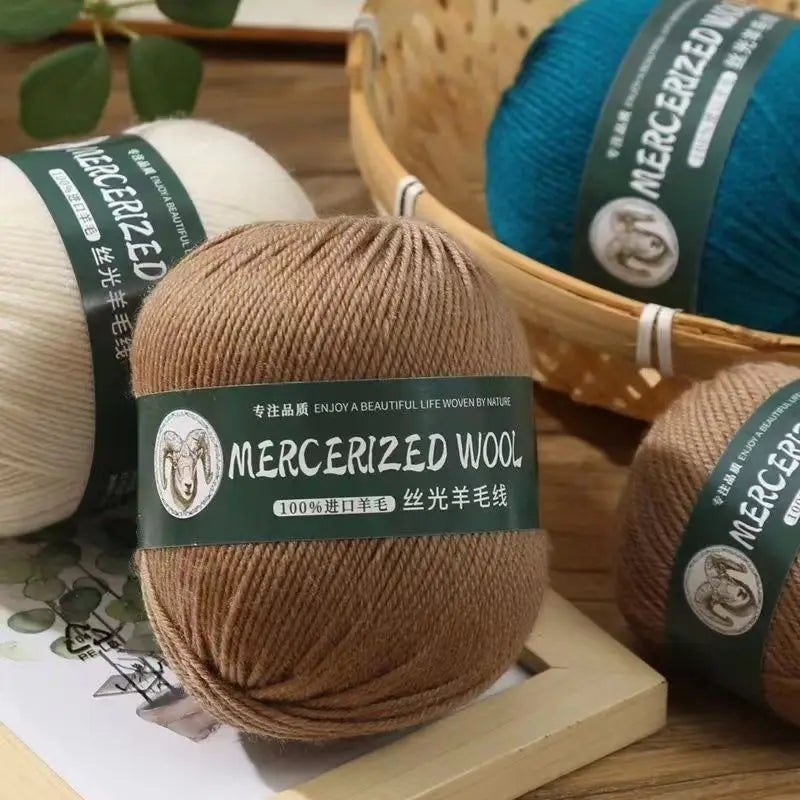 Hand-knitted Mongolian Cashmere Yarn for Cardigan Hat and Sweater, Worsted Woolen Wool, Hand-knitted Thread, 100g