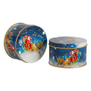 Christmas Round Metal Gift Box Candy Cookie Storage Containers Tinplate Boxes Children Christmas Gift Holiday Party Supplies