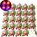 25pcs Party Love LED Flashing Brooch Pin Cartoon Light up Glow Badge Gift Cosplay Navidad Wedding Festival Halloween Christmas