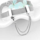 2021 New Arrival Sparkling 925 Sterling Silver Round Clear CZ Clips Beads for Jewelry Making Fit Reflexions Charm Bracelet