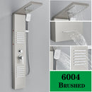 LED Duscharmatur Badezimmer SPA Massagedüse Dusche Mattschwarz Säulensystem Wasserfall Regendusche Panel Bidet Sprühhahn