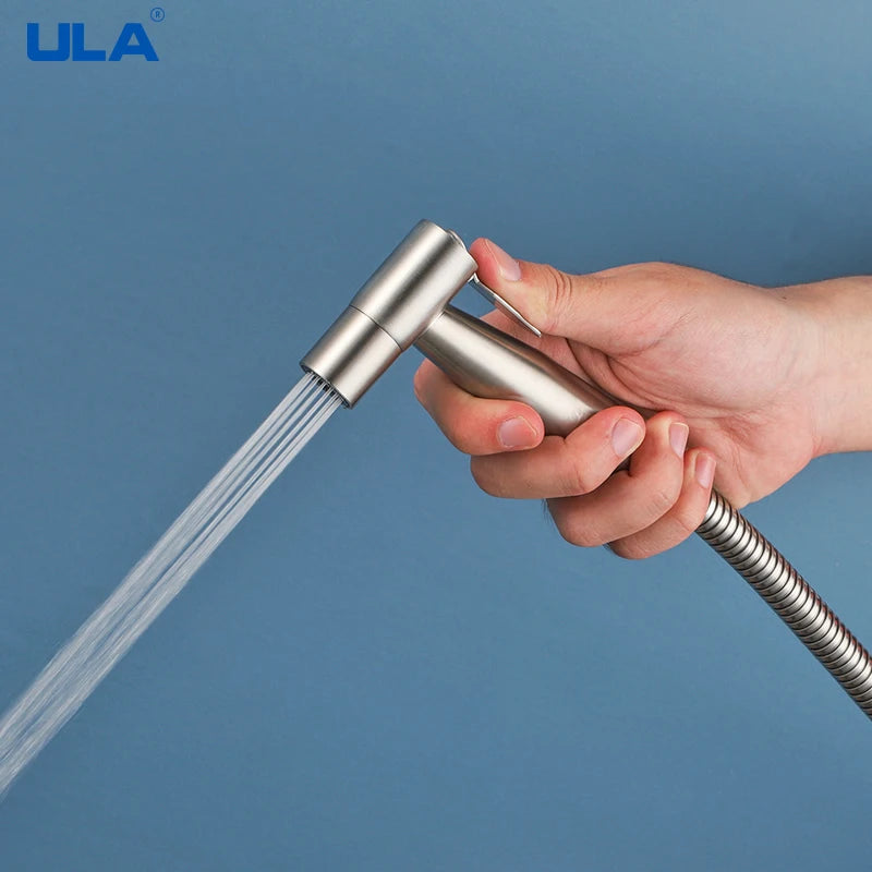 ULA Bidet Faucet Stainless Steel Portable Toilet Bidet Sprayer Set Toilet Faucet Hygienic Shower Hot Cold Water Shoer Head