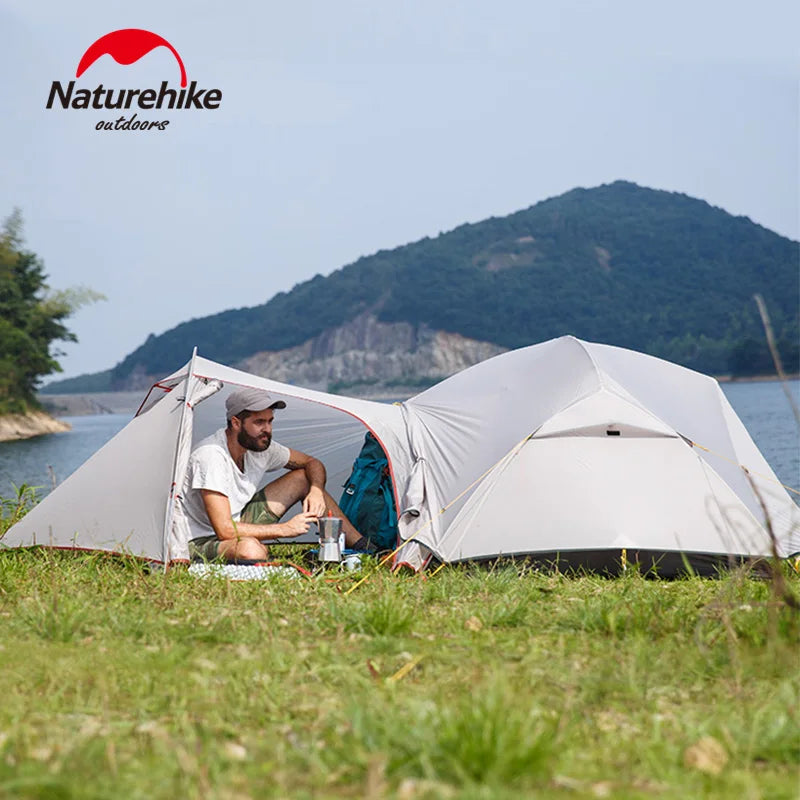 Naturehike Mongar Tent Camping Tent 2 Person Ultralight Professional Waterproof & Windproof Backpack Tent 20D Nylon Travel Tent