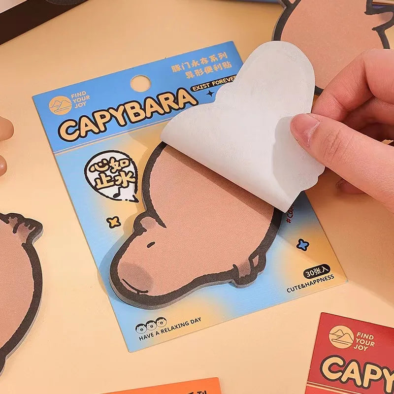 2024 Kawaii Capybara Bear Animals Memo Pad N Times Sticky Notes To Do List Planner Sticker Notepad Gift Stationery Decor