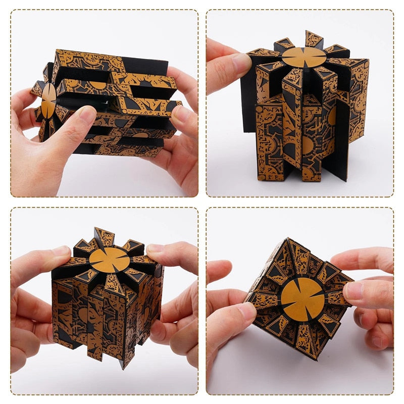 1:1 Hellraiser Cube Puzzle Box Moveable Lament Terror Film Serie Puzzle Box Cube Fully Functional Pinhead Prop Model Figure Toy