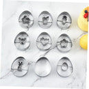 9Pcs Easter Cookie Cutters Stainless Steel Egg Chicken Bunny Carrot Shape Biscuit Mold For Easter Party Baking Decoration