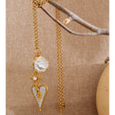 Yhpup 80+5cm Stainless Steel Cross Heart Pendant Long Necklace 2026 New Arrivals Fashion Attractive Europe Statement Jewelry