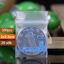 500PCS Mini Clear PE Zip Lock Bags Small Items Storage Bag Plastic Packaging Earring Ring Pills Pendant Plastic Bags Trial Pouch