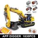 MOULD KING 13112 Technic Auto Spielzeug Der MOC-2513 APP & RC motorisierte Bagger Modell Bausteine Ziegel Kinder Weihnachtsgeschenk