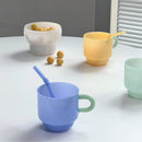 4PC/set Jade Color Glass Straw Heat Resistant Cold Beverage Bent Straws Reusable Straw 150mm*8mm Short Stem Drinking Straw
