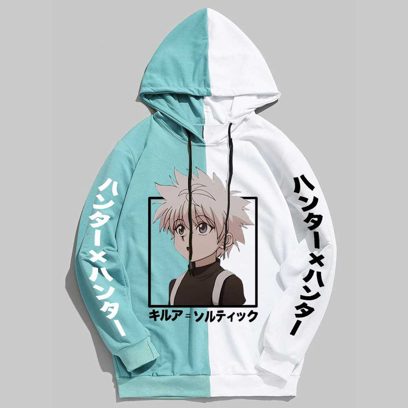 Hunter X Hunter Killua Zoldyck Mens Hoodies Autumn Winter Boys Girls Sweatshirts Fashion Killua Eye Anime Cosplay Hoodie