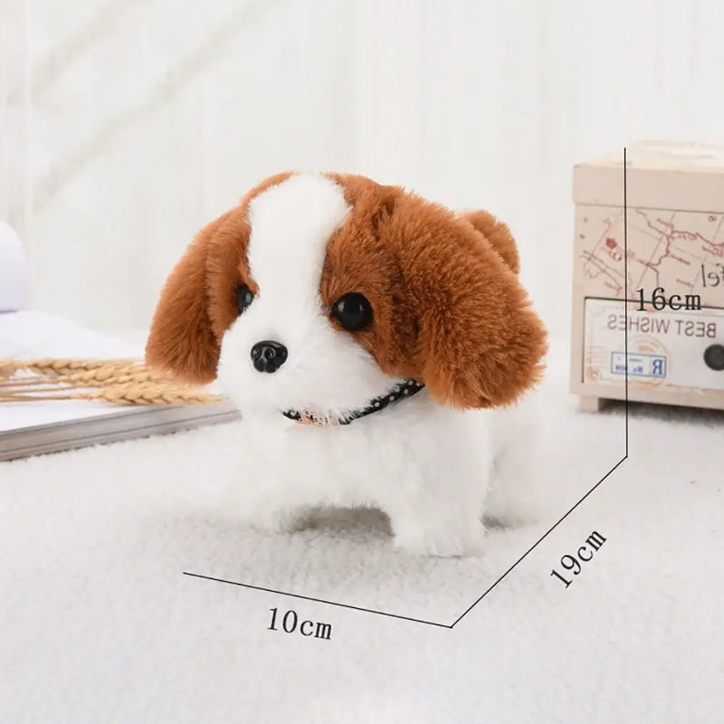 18CM Electric Simulation Puppy Plush Toys Interactive Cute Dog Robot Funny Wagging Shaking Toy For Kids Xmas Gift