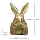 Cute Resin Rabbit Ornament Black White Rabbits Figurine for Easter Small Size Indoor Decorations Gift