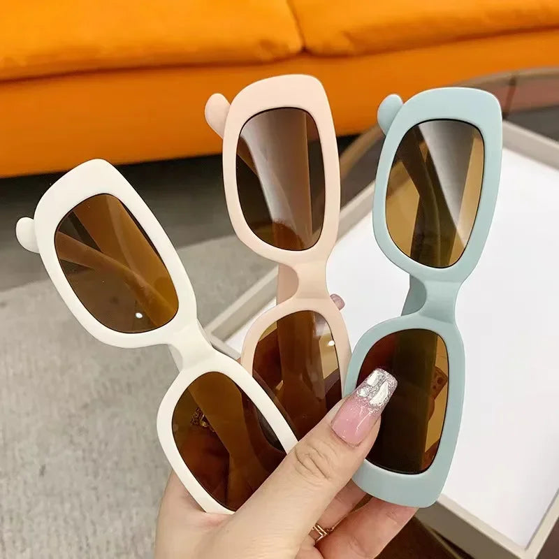 New Small Rectangle Kids Sunglasses Boy Girls Square Frame Sun Glasses Children BabySummer UV400 Protection Oculos De Sol
