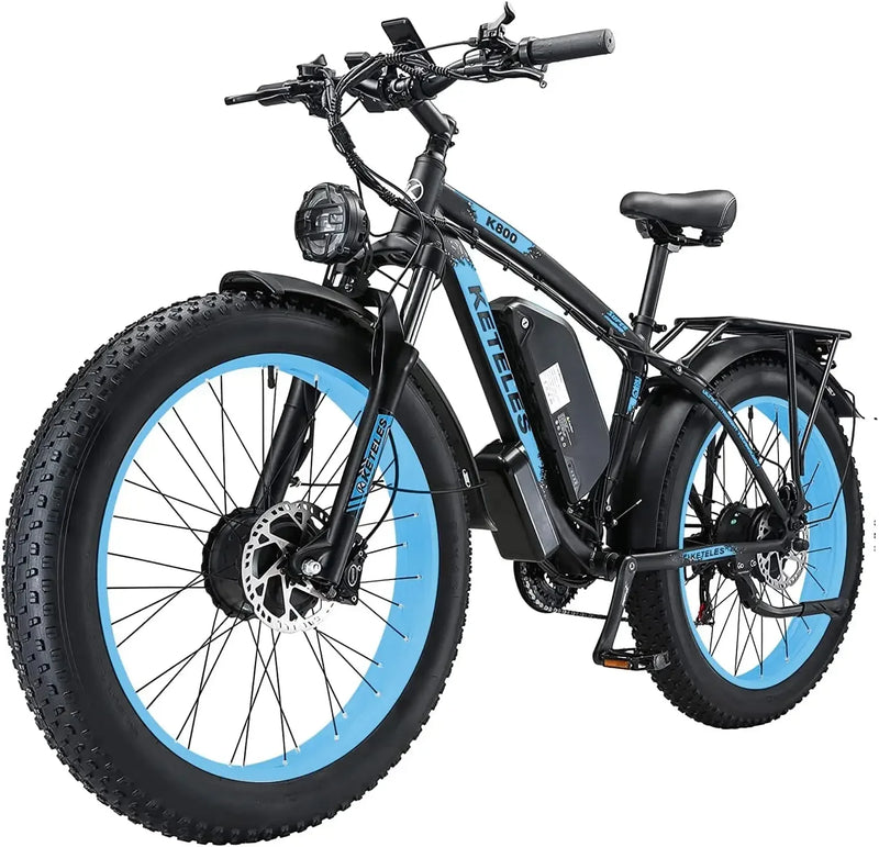 K800 Electric Bike 2000W Dual Motor 48V23AH Lithium Battery Hydraulic Brake E-bike Mountain 26*4.0-in Fat Tire Electric Bicycle