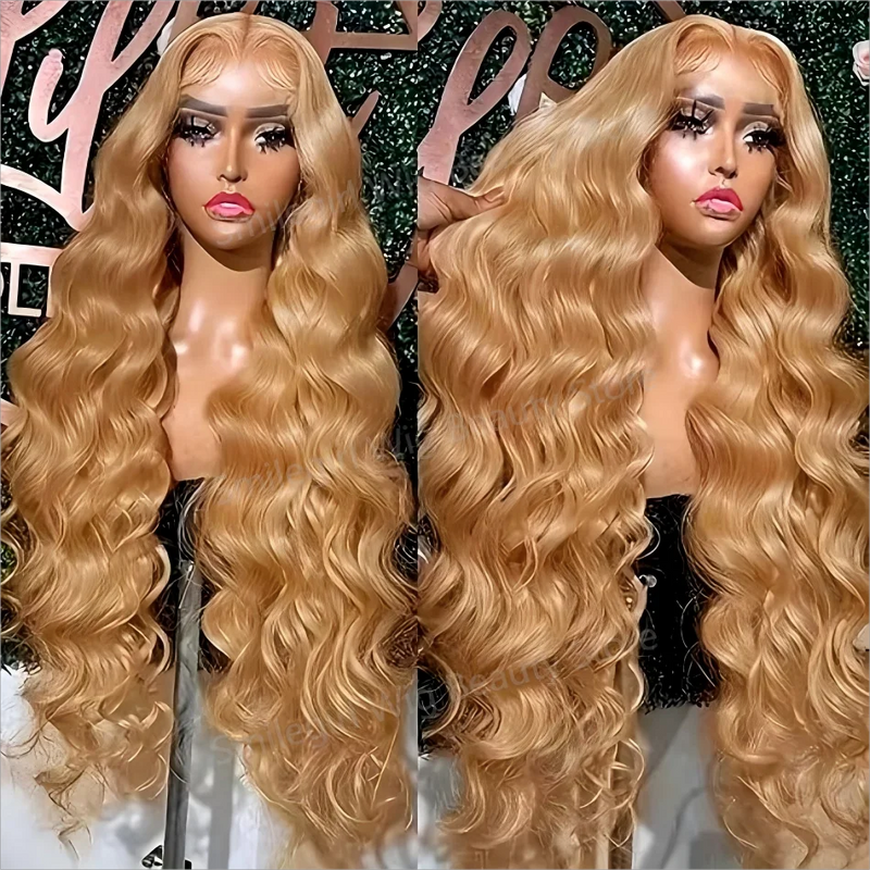 Honey Blonde Human Hair Wig Hd Lace 13x6 Hd Lace Frontal Wig 250 Density Preplucked Body Wave 13x4 Hd Lace Front Wig for Women