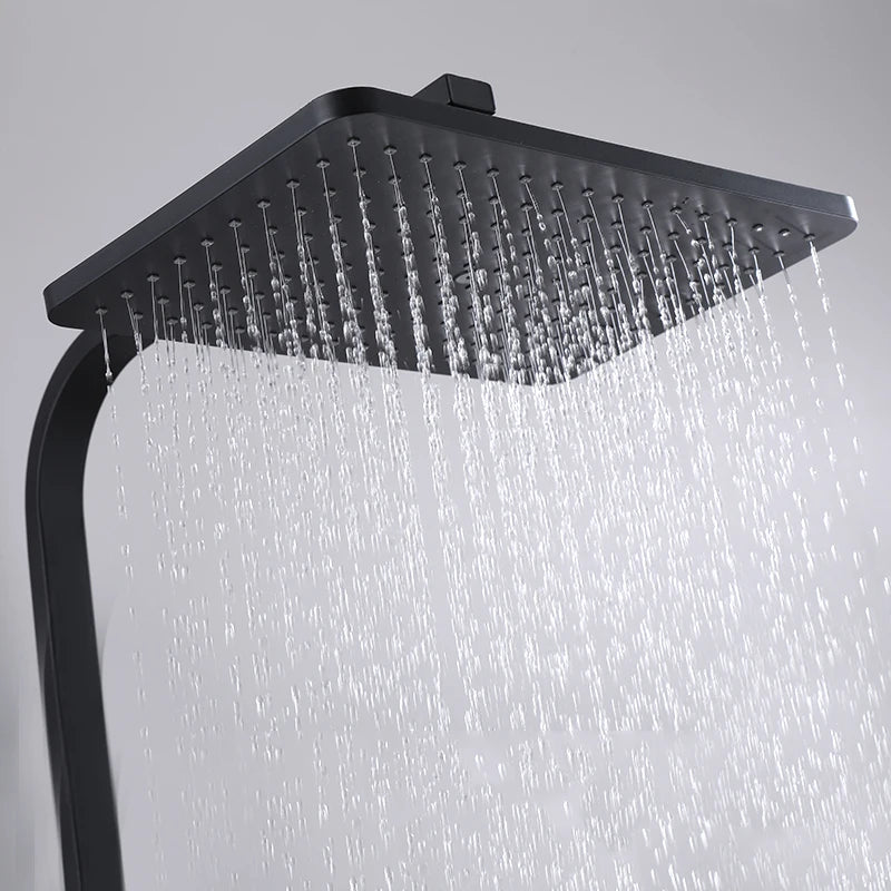 OXG Brass Bathroom Shower Mixer Faucet Shower Faucets Shower System Rainfall Shower Set Shower Spray For Bathroom Black/Chrome