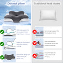Ergonomic Butterfly Memory Foam Pillow Cooling Ice Silk Contour Cervical Support Pillow Orthopedic Neck Pain Relief Massage Bed Pillow Deep Sleep