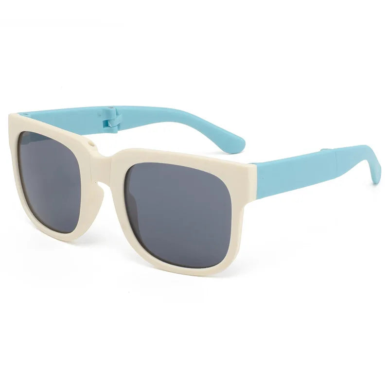 Folding Fashionable UV Resistant Baby Sunglasses New Box Art Children's Glasses Trend