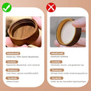 12/24 Pcs 120ml Glass Spice Jars with Natural Acacia Wood Lid, Round Shaker Containers with Labels for Kitchen Storage