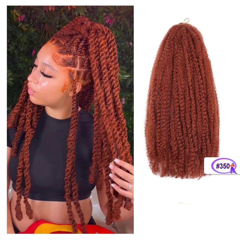 18inch Synthetic Yaki Marley Hair Braids Crochet Marley Twist Braiding Hair Extensions for Black Women Afro Kinky Yaki Hair