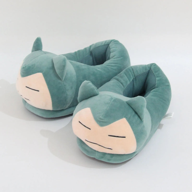 New Pokemon Pikachu Snorlax Men Women Funny Slipper Soft Cute Slippers Animal Couples Home Slippers Cotton Warm Household Shoes