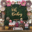 Oh Baby Sign Wooden Wall Stickers First 1 One 1st Birthday Party Baby Shower Decorations Boy Girl Gender Reveal Baptism Decor