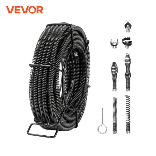 SucceBuy Drain Cleaning Cable Professional Sectional Drain Cleaner Cable Hollow Core Sewer Drain Auger Cable  Sink Floor Drain