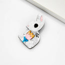 YAOLOGE 2022 Neue Osterhasen Broschen für Damen Süße Cartoon Blume Tier Kaninchen Brosche Pin Kragen Abzeichen Schmuck Geschenk