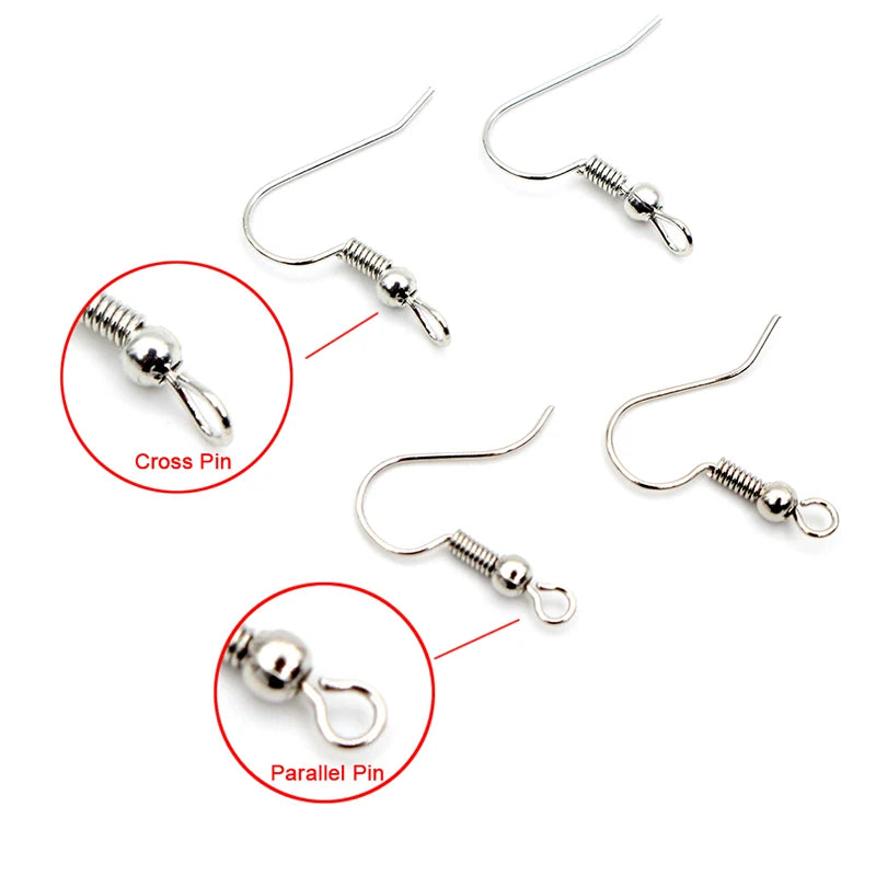 100pcs/lot 20x17mm DIY Earring Findings Earrings Clasps Hooks Fittings DIY Jewelry Making Accessories Iron Hook Earwire Jewelry