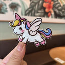Regenbogen Pferd Einhorn Stickerei Aufnäher Selbstklebend Applikation Patches für Kleidung Kinder Deko Handy Taschen Schreibwaren