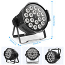 U'King 4PCS 200W 18 LED Par Light 4in1 18x8W RGBW Stage Light DMX 512 Control 4/8CH Flat Lighting Christmas DJ Party Disco Lamp