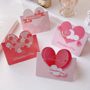 20 heart-shaped handwritten greeting cards, high-end blank blessing message cards, birthday Thanksgiving gift cards