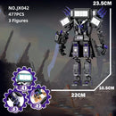 MOC Dark Tv Man Plus Skibidi Toilet Man Building Blocks Toys Titan Clock Man Female Model Diy Gift Toys For Children Kids