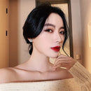 Exquisite elegante Lilienblumen-Ohrstecker für Damen, luxuriös, mikro-eingelegter Zirkon, kleine Ohrringe, koreanischer Hochzeitspartyschmuck