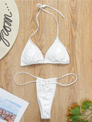 Shiny PU Mini Micro Bikini 2025 Women Swimsuit Female Brazilian Swimwear Two Pieces Bikini Set High Cut Bathing Suit Swim Lady