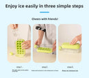 2 in 1 Ice Cube Tray Water Bottle Portable Ice Maker Mold Press Water Fill Ice Bucket Box for Summer Drinks