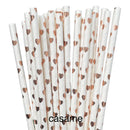 25pcs Foil Gold Silver Disposable Drinking Paper Straws Rainbow for Birthday Wedding Christmas Party Event Supplies