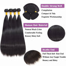Human Hair 3/4 Bundles 40 Inch straight Bundles Human Hair Brazilian Hair Weave Bundles Human Hair for Women Extensions
