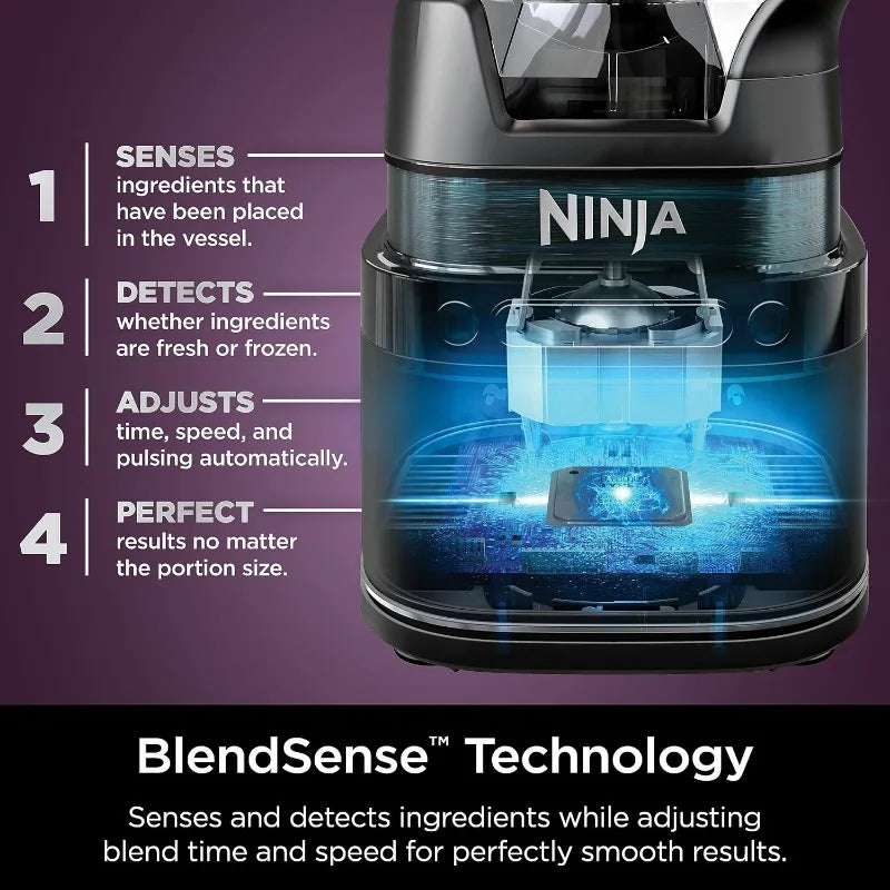 Ninja TB401 Detect Kitchen System Power Blender + Processor Pro, BlendSense Technology, Blender, Chopping & Smoothies