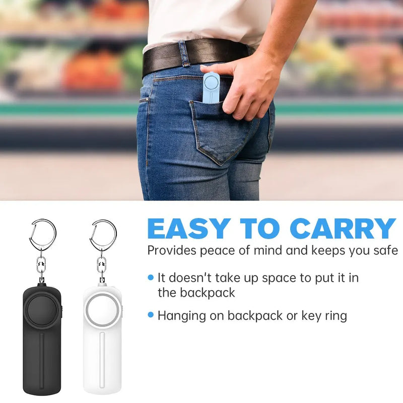 Personal Security Alarm Self Defense 130dB Loud Keychain Portable Safety Anti-satyr For Women Child Elder Girl Emergency Alarm