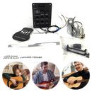 201 Piezo Pickup Acoustic Guitar Preamp 4 Band Acoustic Guitar Pickup Preamp EQ Tuner Mic Blend Preamp for Fishman Presys+