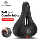WEST BIKING MTB Bike Saddle Comfortable Mountain Bicycle Saddle Non-slip Shock Absorption Cycling Hollow Seat Bike Accessories