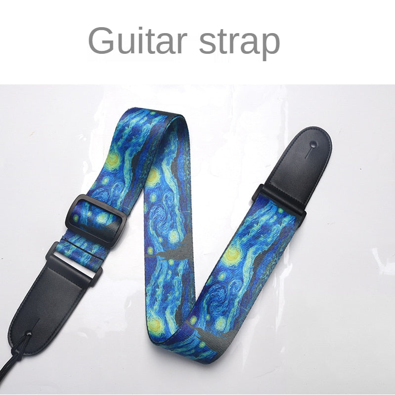 Embroidered Guitar Strap National Style Shoulder Strap Ribbon Musical Instrument Strap Guitar Strap Instrument Guitar Part