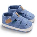 Summer Newborn Baby Fashion Soft Crib Shoes First Walker Anti Slip Sandals Shoes Boy Girl  Prewalker Canvas Casual Shoes 0-18M