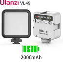 Ulanzi VL49 6W Mini Vlog LED-Aufhelllicht Weiß 2000mAh 5500K Zoom-Beleuchtung Fotografische Beleuchtung Videotelefon Selfie-Aufhelllampen